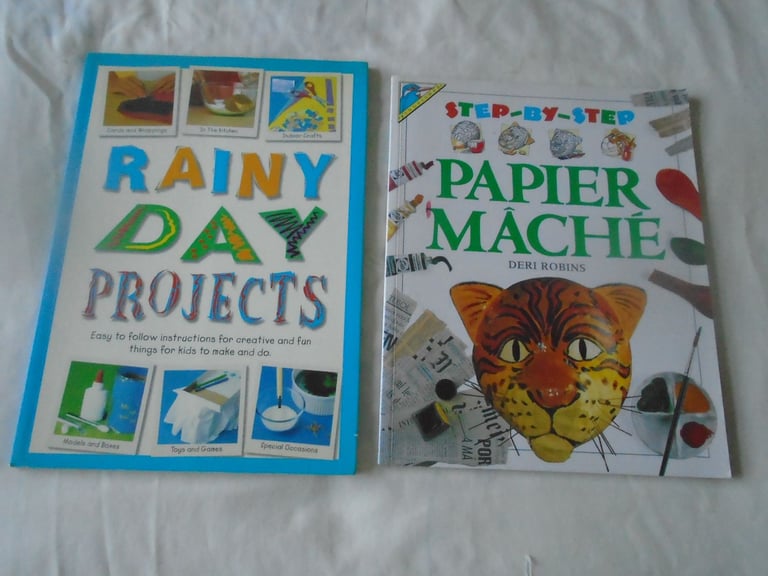 image for Art craft Rainy Day & Papier Mache books x 2, child school making models, baking
