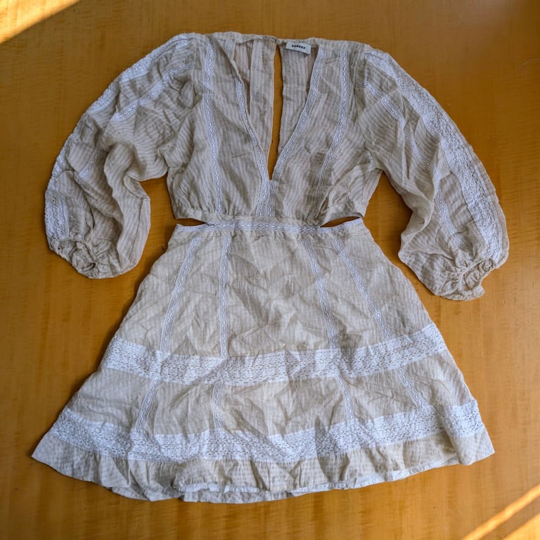 image for Sandro Petite Linen Summer Dress