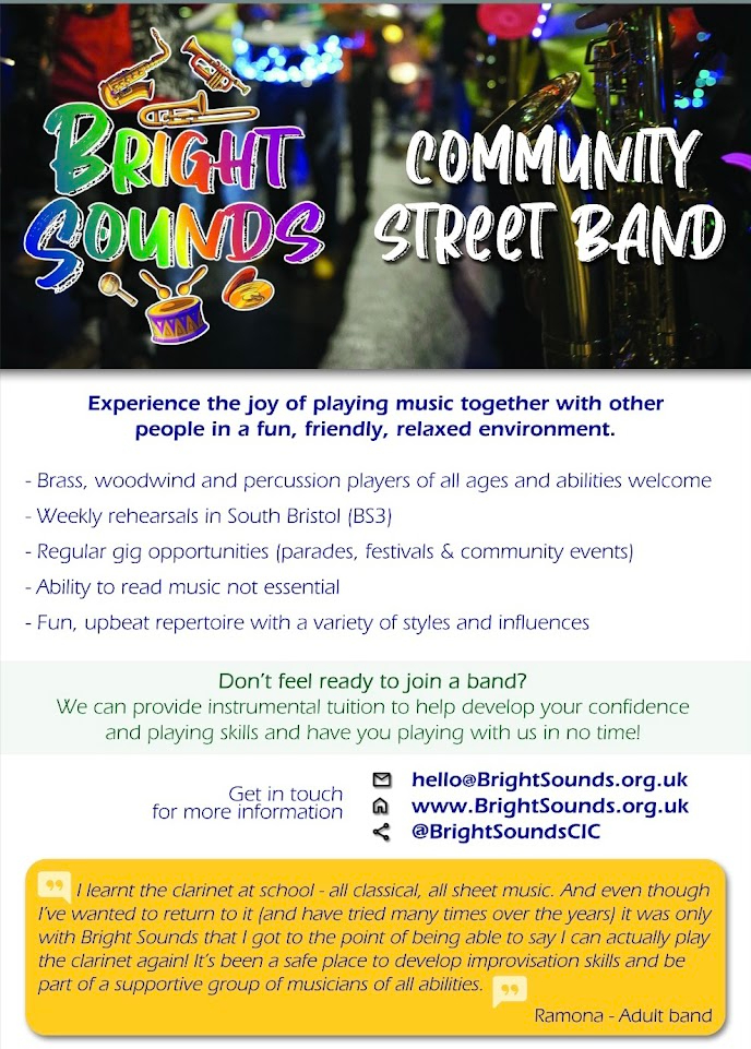 New Band Members wanted for BrightSounds Street Band