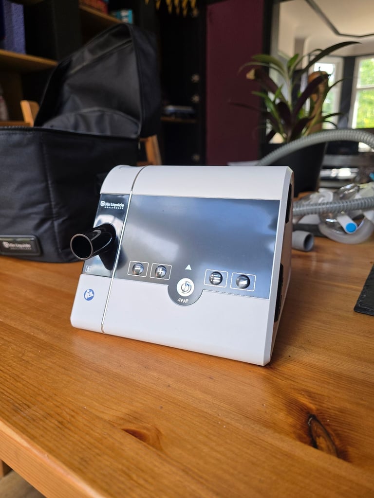 CPAP machine with humidifier and mask