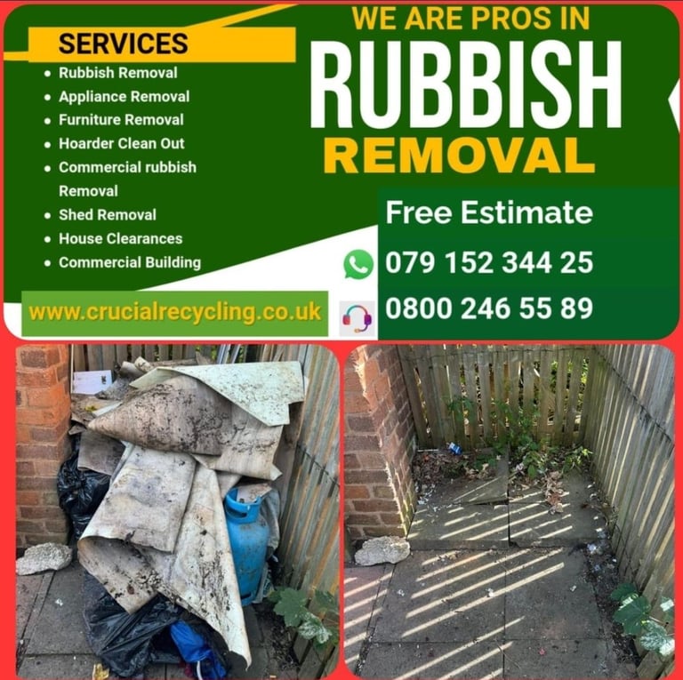 image for House Clearances Rubbish Collections/Junk/Trash /Garden/Shed Fridge/skip/Waste Disposal