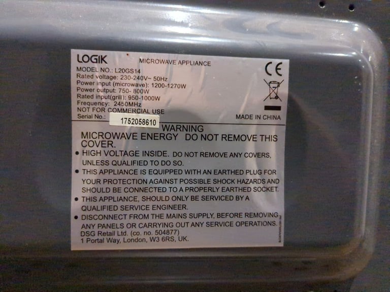 Microwave/Grill - Only grill working