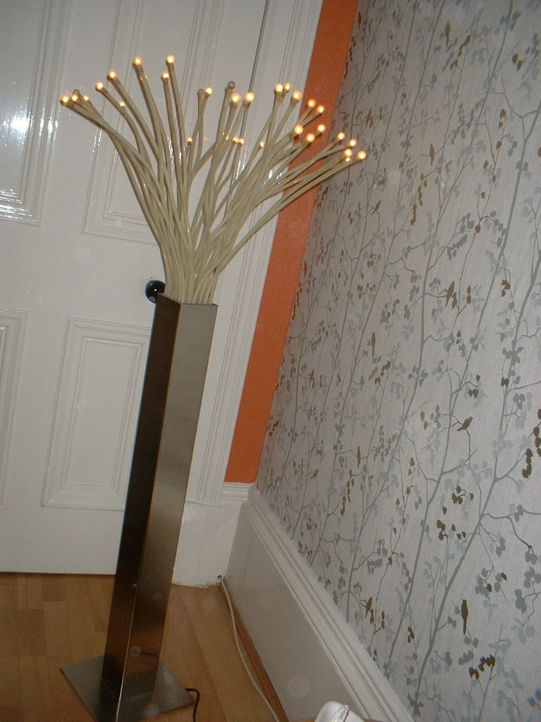 image for IKEA MEDUSA STYLE FLOOR STANDING STAINLESS STEEL LAMP 