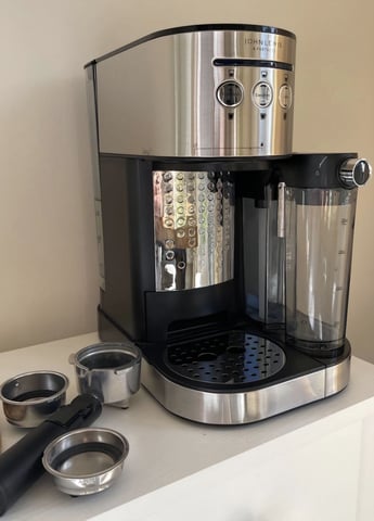 John Lewis and partners Pump Espresso coffee machine with milk
