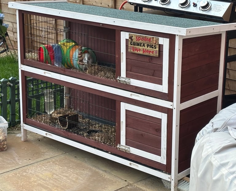 image for Pawhut large double hutch 