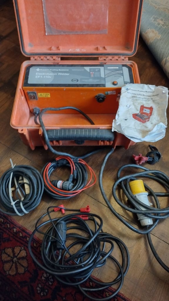 image for UPP ELECTROFUSION WELDER EF1-110V MOUNTED IN CARRY CASE, MANUAL & LEADS £200 OVNO