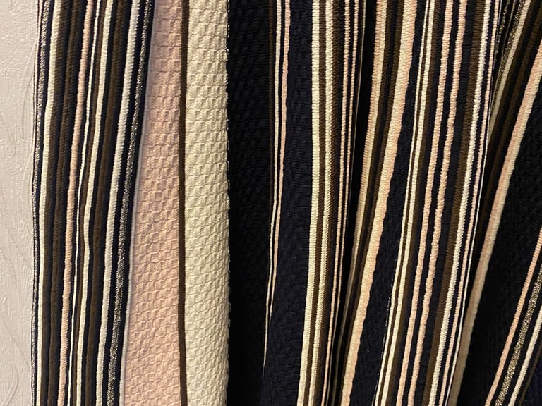 TED BAKER SPECIAL OCCASION DRESS - SIZE 1 SILVER/NAVY/WHITE/PINK