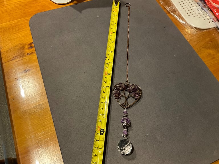 Tree of life/crystal charm. Hang anywhere. Stunning in the sun/light, cemetery or anywhere x