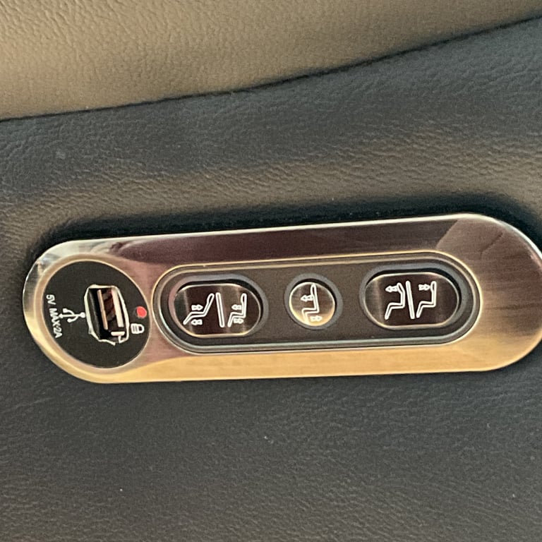 REDUCED PRICE    NEW 2 x 2 seater leather sofas 1 of which is a power recliner