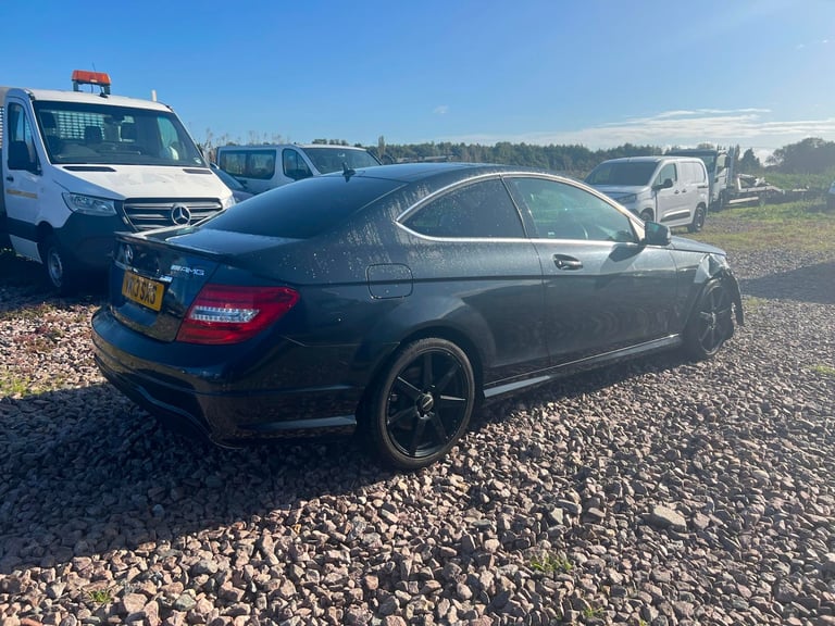 2013 MERCEDES BENZ C250 AMG SPORT COUPE AUTOMATIC SALVAGE DAMAGED REPAIR CAT S 