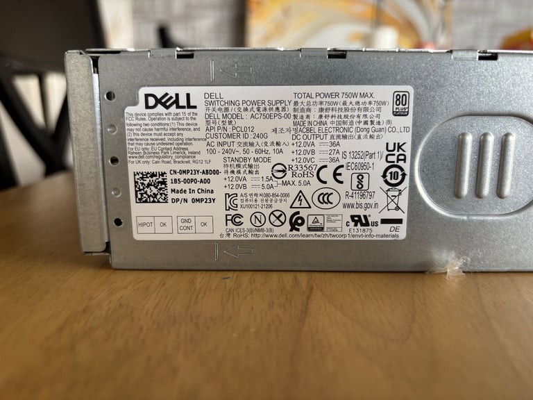 PSU For Dell Alienware R13 R14 XPS 8950 750W AC750EPS-00