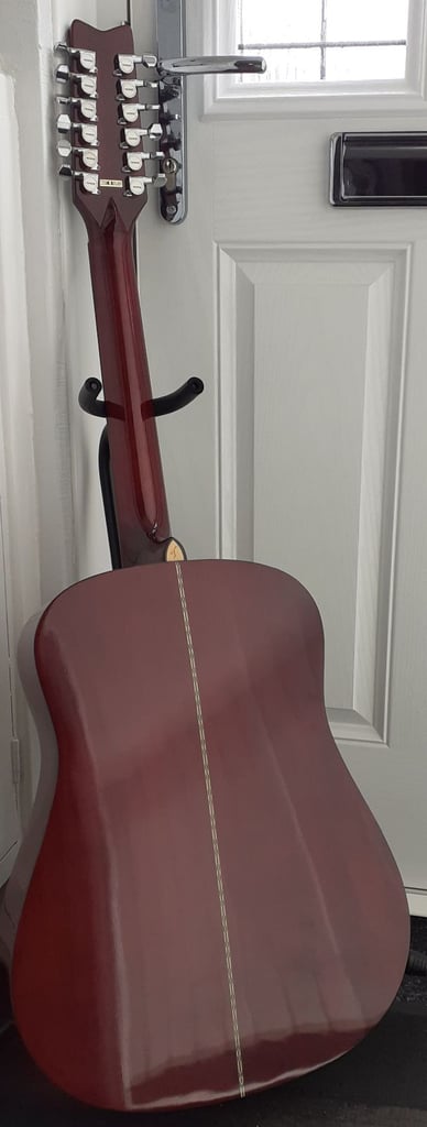 Vintage Natural Washburn D-12-12N 12 String Acoustic guitar 