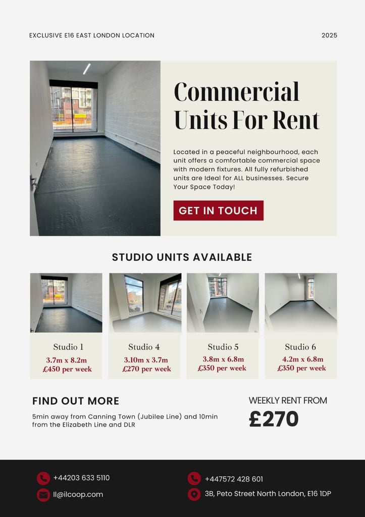 Spaces Available – Creative Office Studios in East London