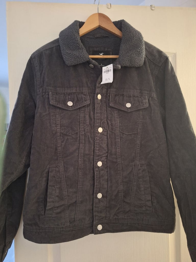 image for Brand New still has Tags on it. Charcoal sherpa wool lined Trucker Jacket M/L 