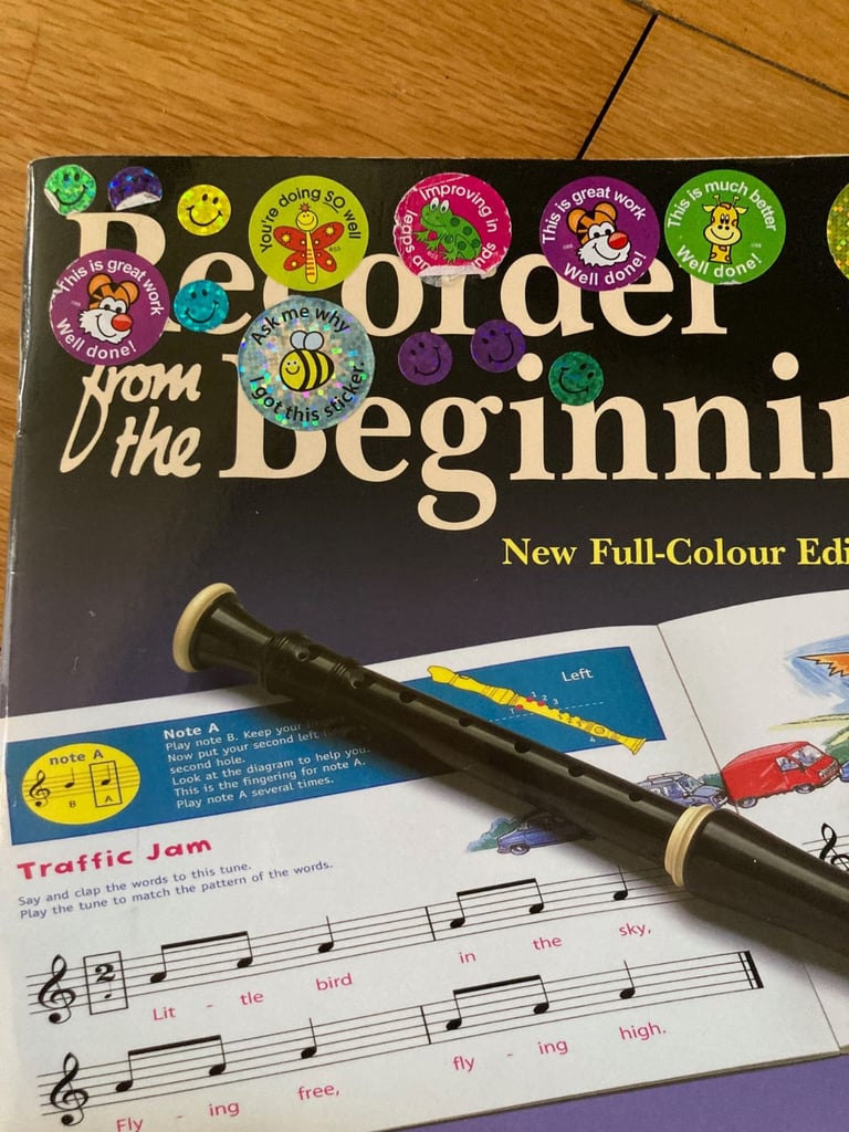 New recorder and used book