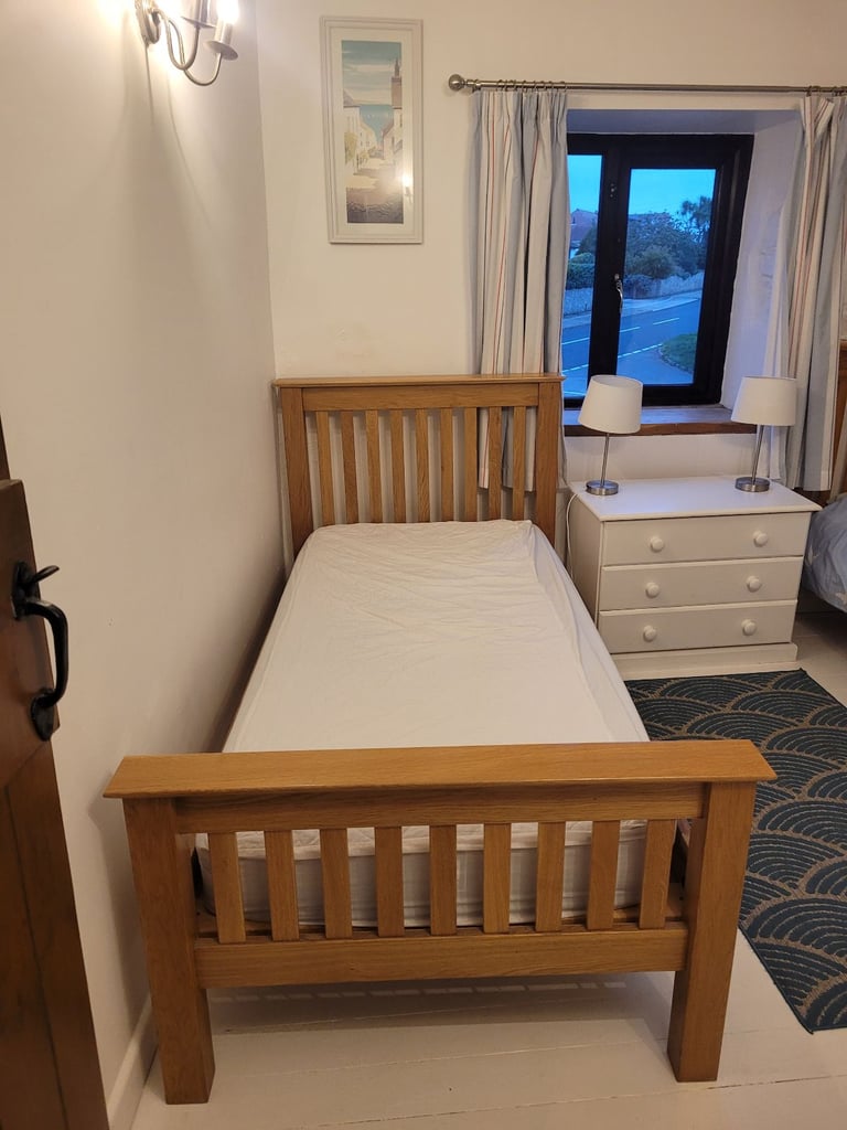 image for Single oak bed