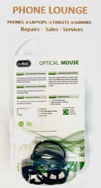 ANG Wired Usb Mouse 1200dpi suitable for laptops, pc, mac