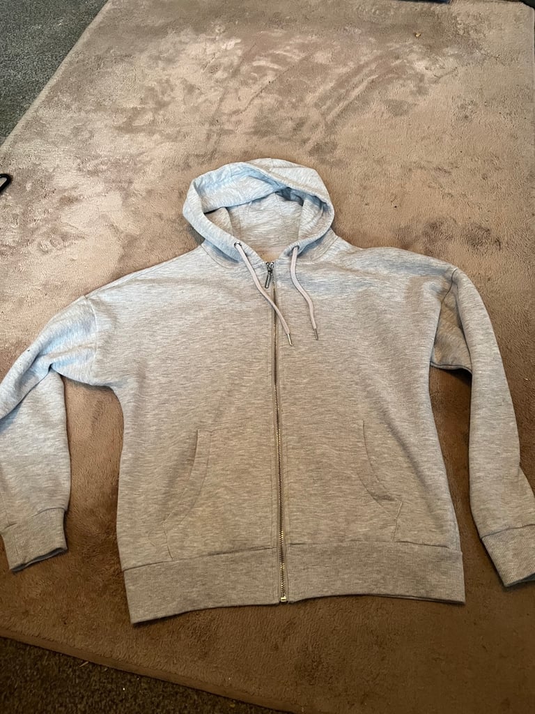 image for SIZE 10 LADIES GREY ZIP UP HOODIE