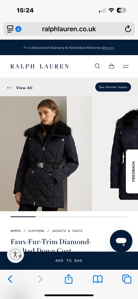 image for Ralph Lauren quilted down coat