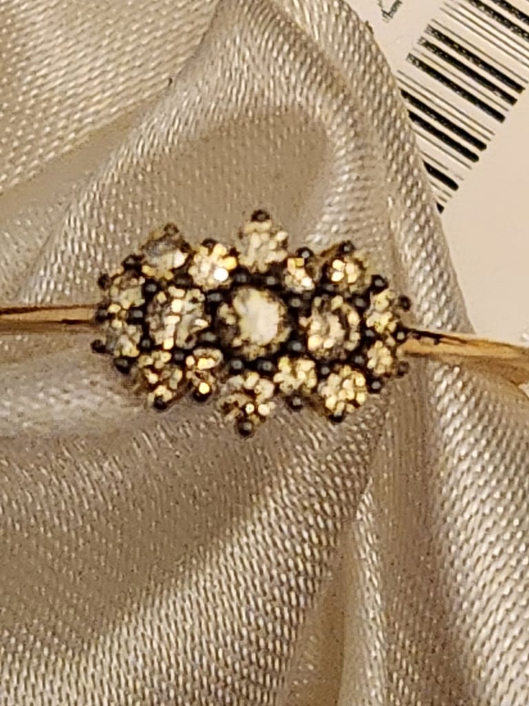 NEE 14Ct SIZE R 14ct Gold Ring Size R SGL CERTIFIED Natural Green Diamonds BOAT RING 0.33ct New 