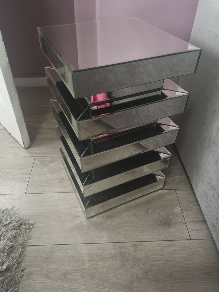 Mirrored side table