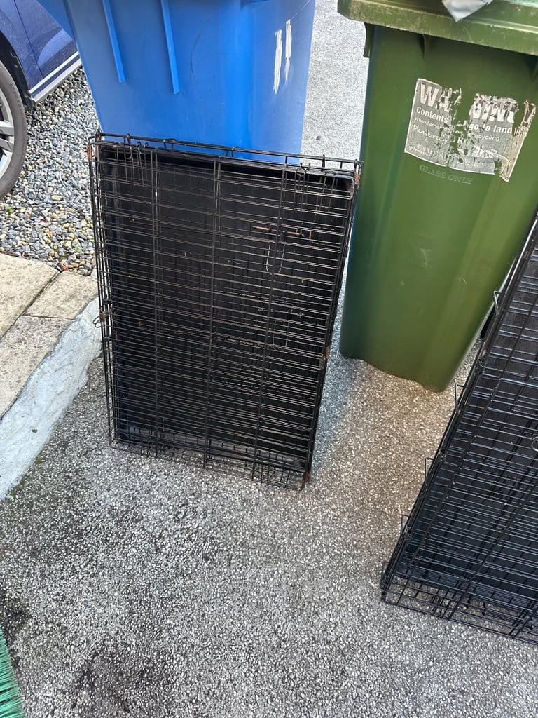 2 dog cages 