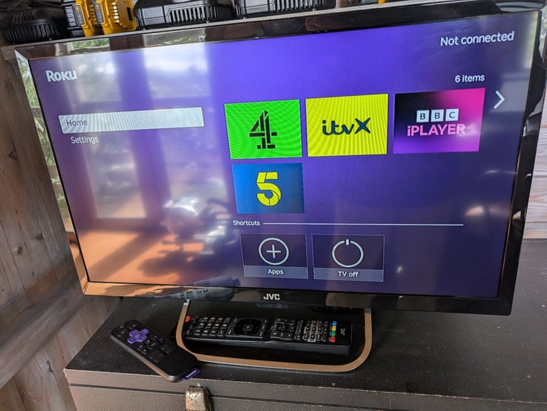 image for JVC LT-24C490 LED HD TV with ROKU Smart TV adapter
