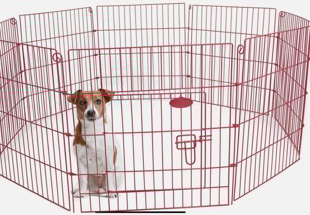 Brand new pink pet enclosure, whelping pen, puppy, dog, etc metal