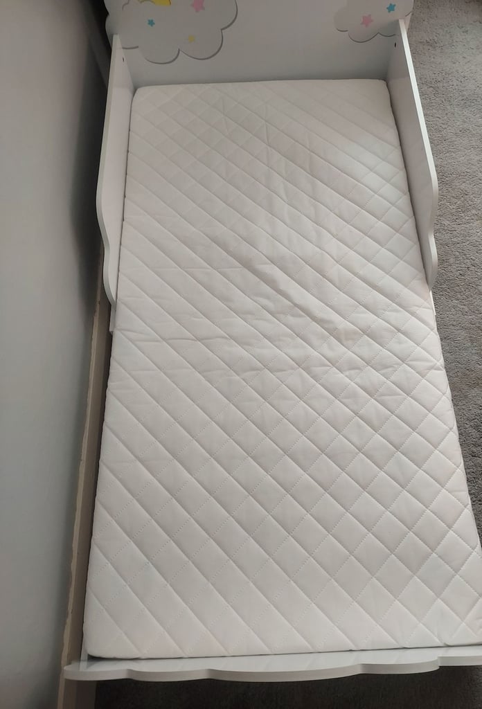 Unicorn Rainbow Toddler Bed and sprung mattress