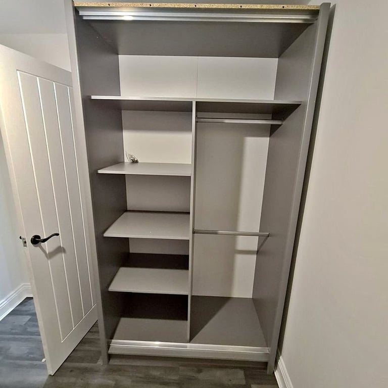 MDF MATERIAL !! 2 DOOR SLIDING WARDROBE WITH FULL LENGTH MIRROR in