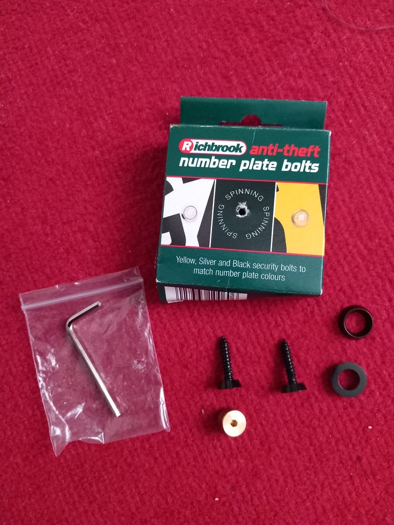 Number plate anti theft bolt 