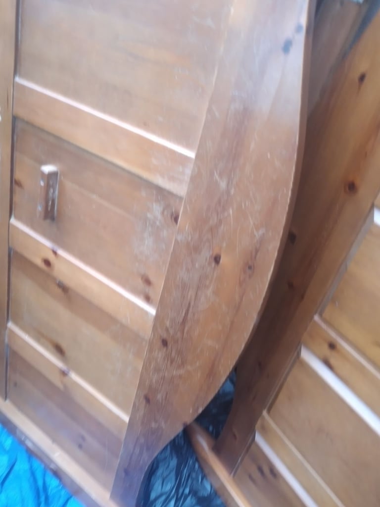 Pine double bed frame 