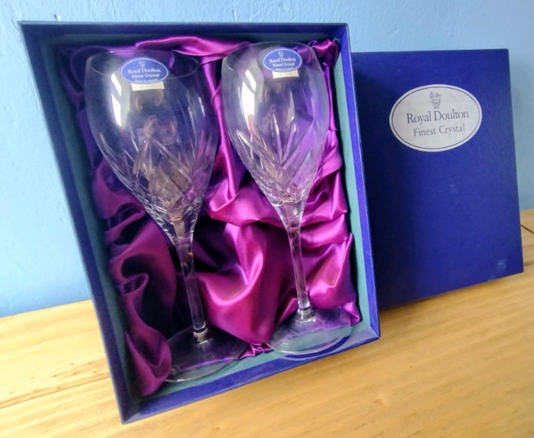 Vintage Royal Doulton Juliette Goblets (BOXED)
