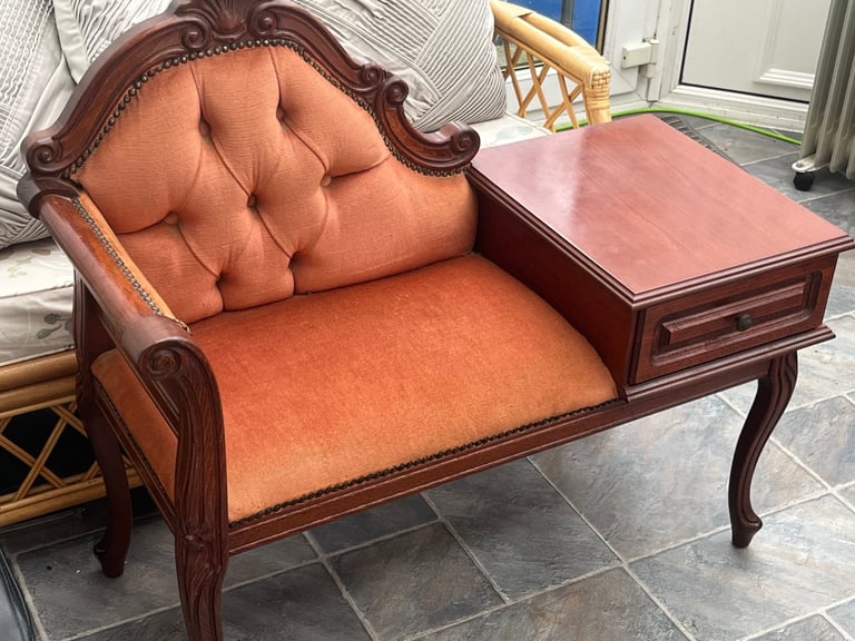 image for Vintage telephone table/gossip bench