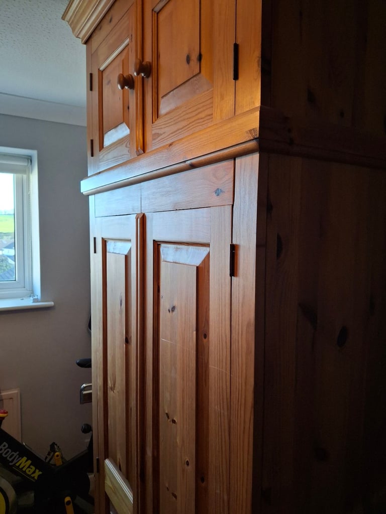 Deep and Tall Pine Wardrobe 