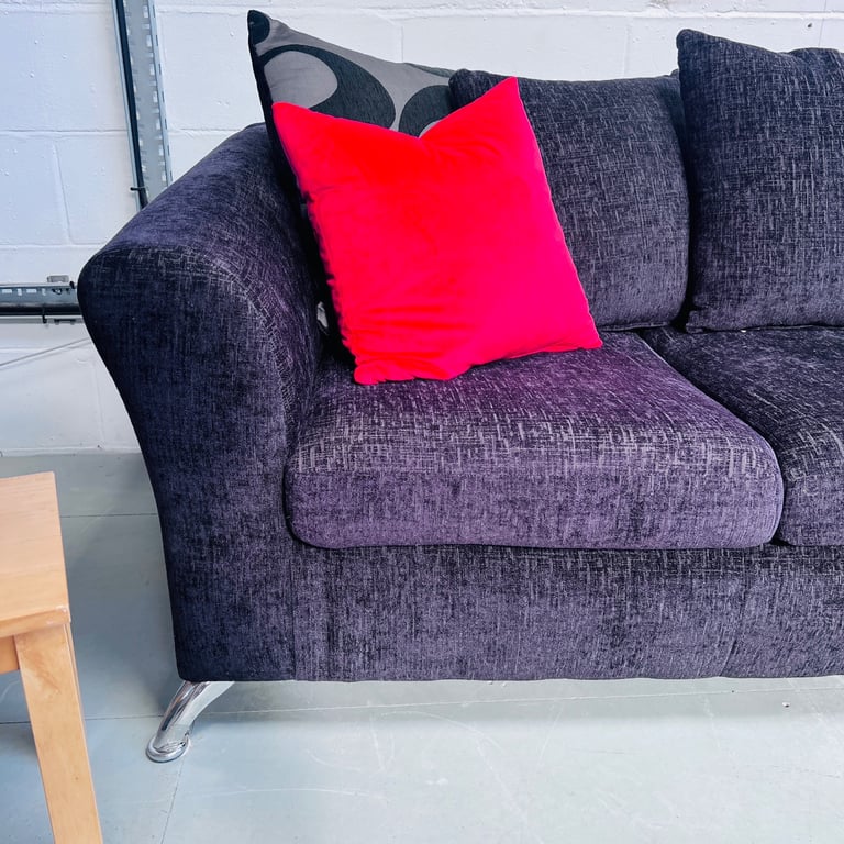 Black Corner L or R Hand Sofa 🛋️ Delivery Available