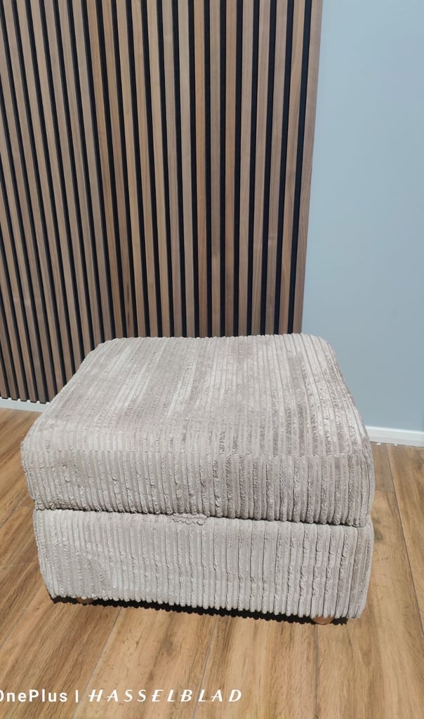 Large beige DFS Corner Sofa Bed  with footstool + free delivery