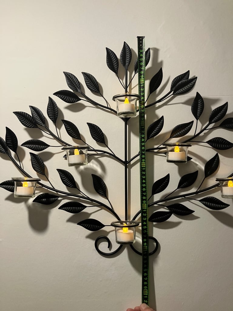 Tea light holder and wall art.