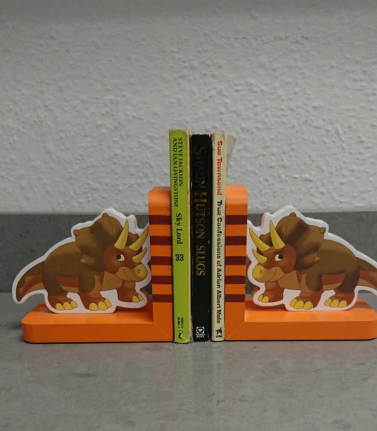 image for Dinosaur wooden bookends 