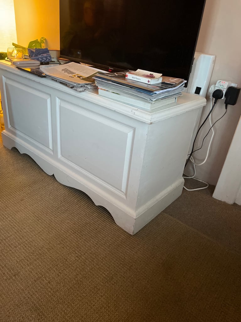 image for WOODEN OTTOMAN,WOOD STORAGE £20