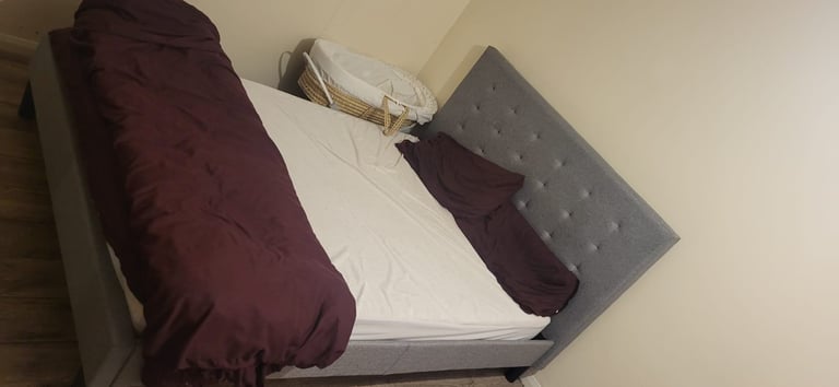 image for Double bed frame and mattress