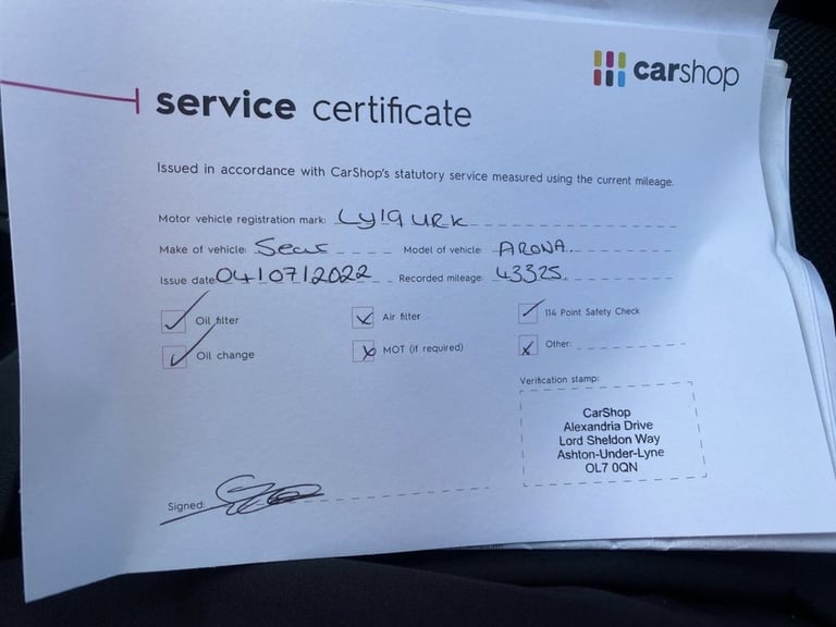 2019 SEAT Arona 1.0 TSI GPF SE Technology SUV 5dr Petrol DSG Euro 6 (s/s) (115 ps) HATCHBACK Petr...