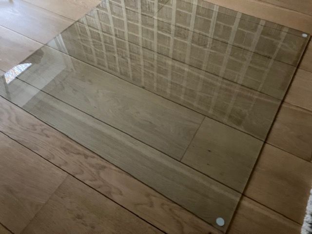 NeuType Glass OfficeChair Mat, Tempered Glass for Carpet or Hardwood 90cm x 90cm