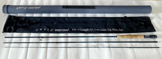 AS NEW ORVIS WESTERN 2 3 PIECE 10ft 5 WEIGHT FLY FISHING ROD + CONDURA TUBE  (Case), in Southside, Glasgow