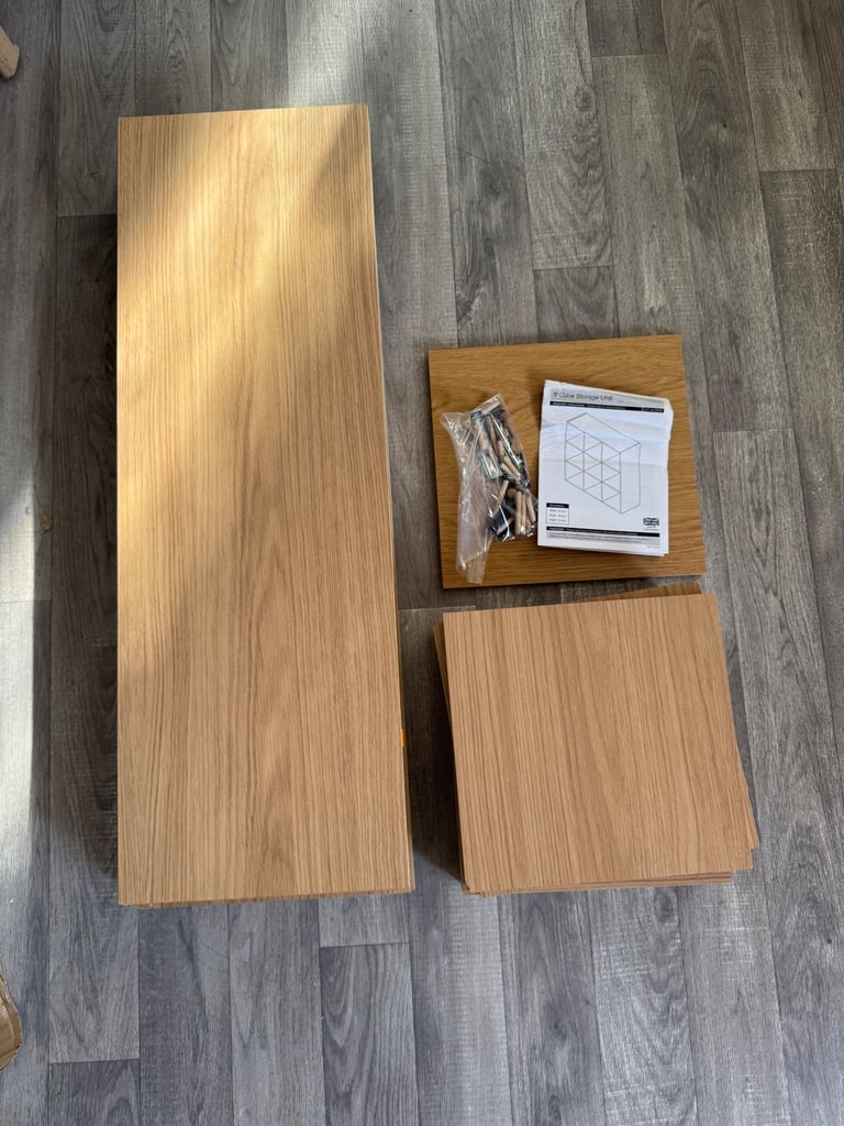 Home Squares 9 Cube Storage Unit Oak Effect