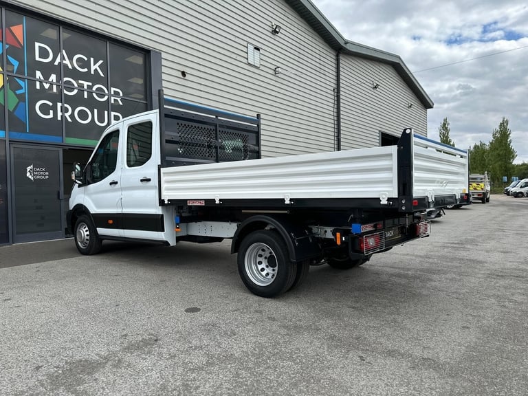 75 Reg, Ford Transit L3 Double Cab Steel Tipper, Tow Bar