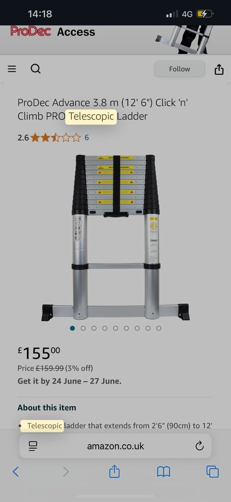 Telescopic ladder