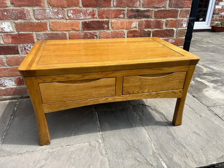 Rustic Solid Oak (Double-Sided) Coffee Table - Great Condition 