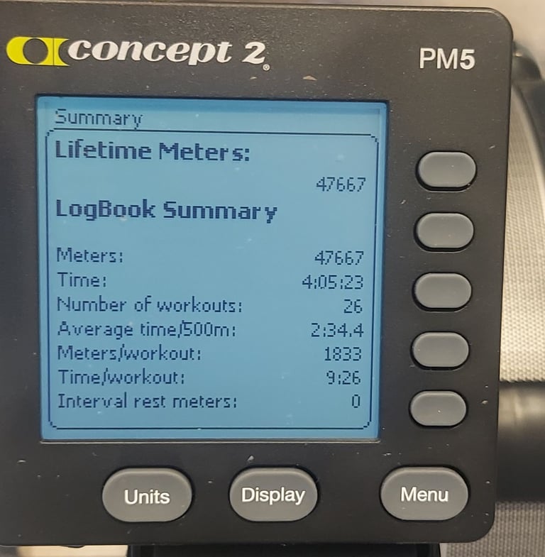2022 Concept 2 ROWERG PM5 *47km lifetime* rower rowing machine concept2 