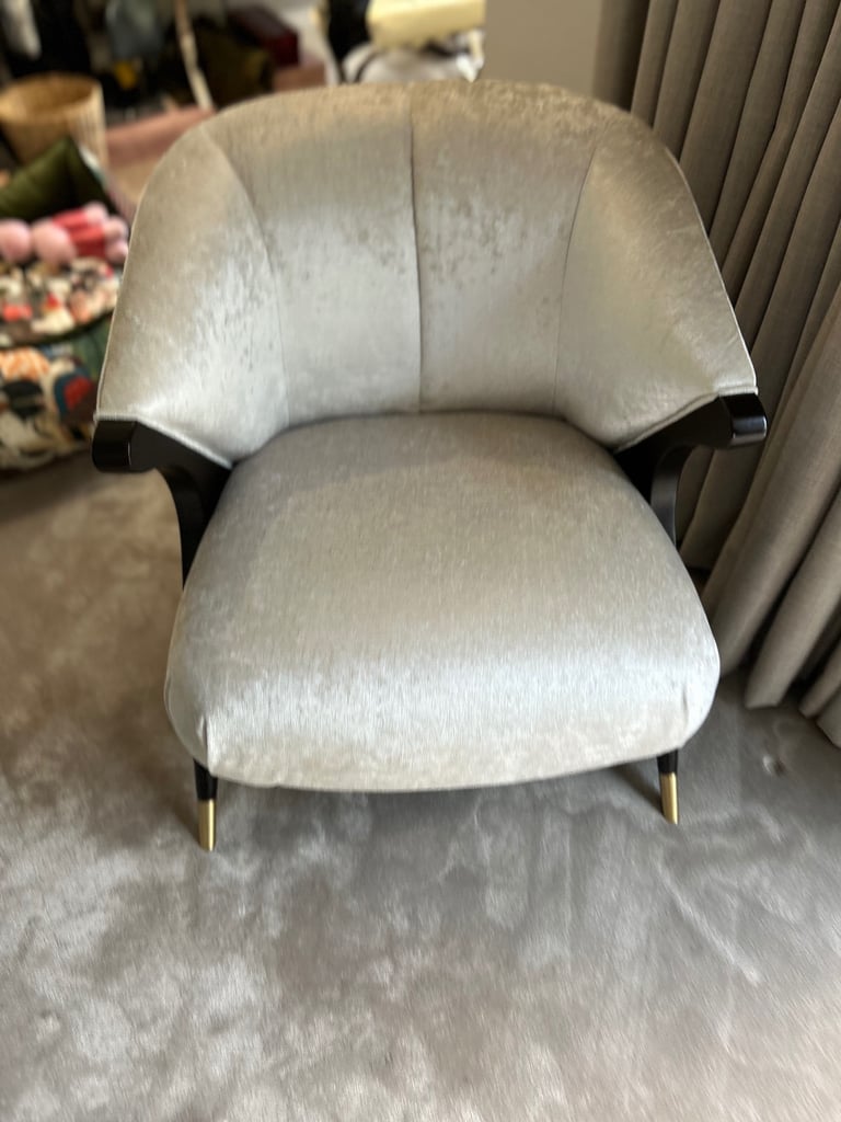 Eichholtz Pavone cream Boucle armchair rrp £1195